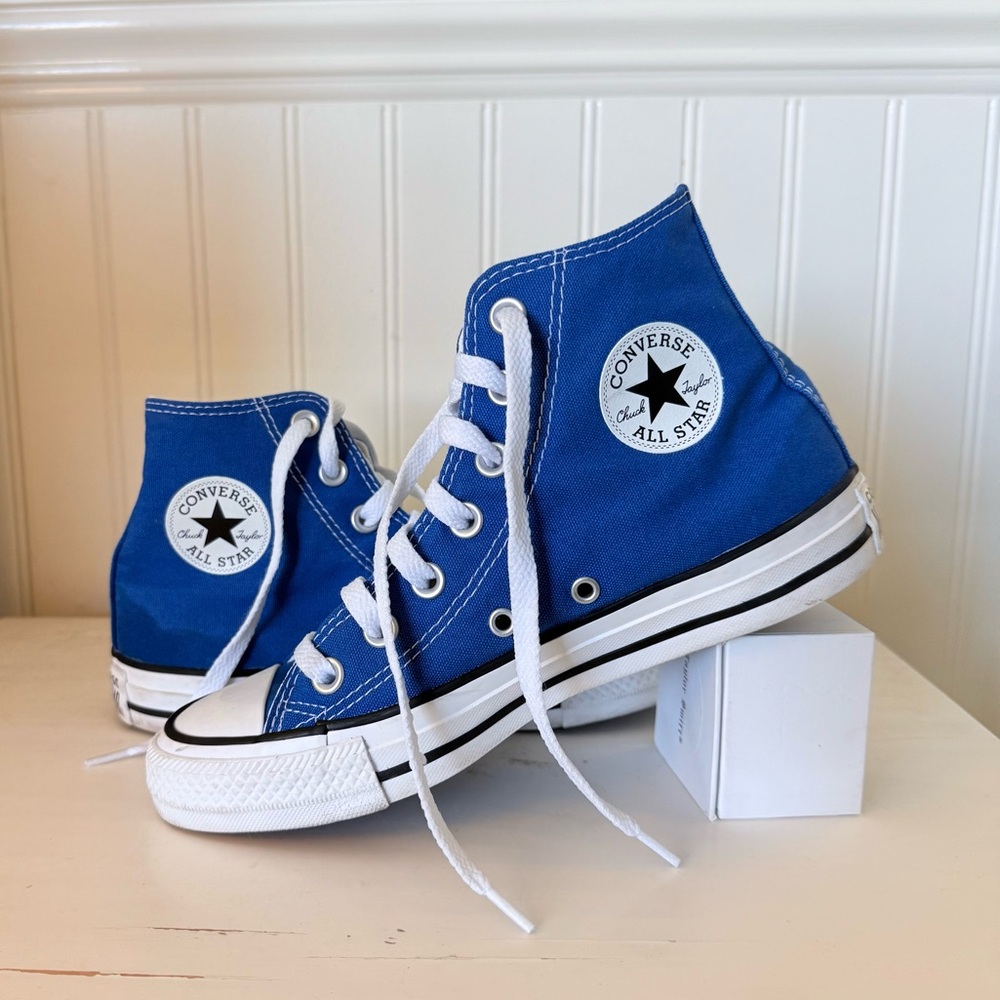 Blue High Top Converse